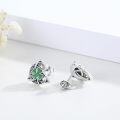 wholesale 925 Sterling Silver Shamrock Clover Stud Earrings Celtic Knot Design Lucky  for Women-0-2