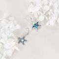 wholesale 925 Sterling Silver Abalone Shell Viking Starfish Leverback Earrings-0-1