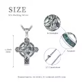 wholesale 925 Sterling Silver Celtic Trinity Knot Turquoise Saint Christopher Cross Pendant Necklace Wholesale for Men & Women-0-3