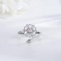 wholesale 925 Sterling Silver Opal Chakra Adjustable Rings Wholesale One Day At A Time Meditation Healing-0-1
