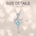 wholesale 925 Sterling Silver Birthstone Cross Necklace for Women Mother s Day Anniversary Birthday Gift for Wife Mom-0-3
