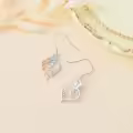 TOUPOP Sterling Silver Rose Heart Butterfly Initial Z Letter Drop Dangle Earrings-0-4