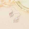 TOUPOP Sterling Silver Rose Heart Butterfly Initial Z Letter Drop Dangle Earrings-0-4