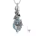 wholesale 925 Sterling Silver Crystal Butterfly Cremation Pendant Necklace Wholesale for Ashes Memory Keepsake Jewelry-0-1