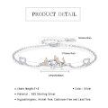 wholesale 925 Sterling Silver Cute Axolotl Charm Bracelet-0-3