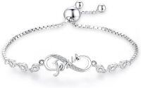 wholesale 925 Sterling Silver Infinity Love Faith Jesus Adjustable Bracelet for Women Christian Gifts-Jesus