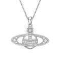 TOUPOP Sterling Silver Opal Moonstone Saturn Necklace-0-0