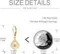 wholesale 14K Gold eardrop Lotus Flower Drop Earrings with CZ Stones-0-3