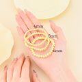wholesale 14K Gold Bead Ball Stretch Bracelet 3mm 6mm for Women 5 9 -0-4