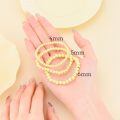 wholesale 14K Gold Bead Ball Stretch Bracelet 3mm 6mm for Women 5 9 -0-4