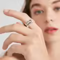 TOUPOP Sterling Silver Semicolon Journey Christmas Rings For Women-0-2
