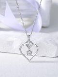 wholesale 925 Sterling Silver Heart-Shaped 2024 Graduation Cap Music Box Pendant Necklace-0-2