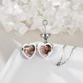 wholesale 925 Sterling Silver Hummingbird Heart Locket Necklace Oxidized Flower Cremation Urn Memorial Pendant-0-2