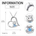 wholesale 925 Sterling Silver Hippo Love You Forever Pendant Necklaces Gifts for Women-0-3