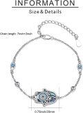 wholesale 925 Sterling Silver Evil Eye Hamsa Bracelet Jewelry for Women Gifts-0-3