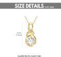 wholesale 14K Gold White Diamond Infinity Love Knot Pendant Necklace for Women and Couples-0-3