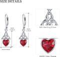 wholesale Sterling Silver Celtic Birthstone Drop Earrings Irish Jewelry Gifts-0-2