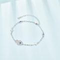 wholesale 925 Sterling Silver Hamsa Hand Evil Eye Bracelet Wholesale With Blue Crystals-0-1