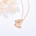 wholesale Rose Gold Butterfly Necklace for Women - 925 Sterling Silver Pendant Jewelry with 18+2 Chain-0-2