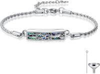 wholesale Sterling Silver Abalone Shell Urn Bracelet for Ashes Women Men Pet Memorial-Tree of Life-Customized-Tree of Life