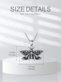 wholesale 925 Sterling Silver Evil Eye Moth Pendant Necklaces Gothic s for Her-0-3
