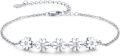wholesale 925 Sterling Silver Daisy Flower Chain Link Bracelet Minimalist s for Women Girls-0-0