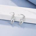 wholesale 925 Sterling Silver White Opal Celtic Knot Drop Earrings with Leverbacks for Women-0-4