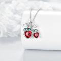 wholesale 925 Sterling Silver Heart-Shaped Cherry Pendant Romantic Love Jewelry for Women Gifts-0-3