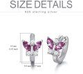 wholesale 925 Sterling Silver Butterfly Earrings Wholesale With Blue And Clear Crystals-0-17