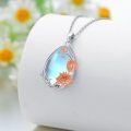 wholesale Sterling Silver Flower Necklace for Women with Rose Lily Daisy Lotus Tulips Pendant-0-13
