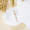 wholesale 14k Gold Snowflake Infinity Dangle Belly Button Ring CZ Piercing  for Her-0-2