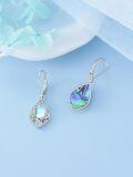 wholesale 925 Sterling Silver Teardrop Moonstone Filigree Dangle Earrings Gift for Her-0-5