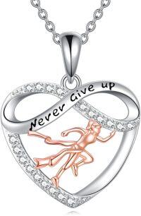 wholesale 925 Sterling Silver Infinity Runner Pendant Necklace for Women -undefined