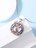 wholesale Sterling Silver Crystal Phoenix Pendant Necklace-0-9