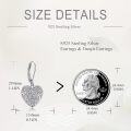 wholesale 925 Sterling Silver Filigree Heart Drop Leverback Earrings for Women Mother's Day Gift-0-3