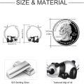 wholesale 925 Sterling Silver Panda Bear Huggie Hoop Earrings for Women - Black and White  Set-0-2