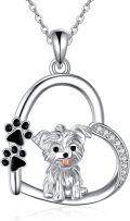 wholesale 925 Sterling Silver Puppy Paw Print Charm Necklace - Adorable Pet Lover Gift for Women-0-0