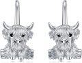 wholesale 925 Sterling Silver Highland Cow Stud Earrings for Women Girls Gifts -0-0
