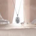 wholesale 925 Sterling Silver Santa Muerte Pendant Necklace with Chain for Women Men-0-2