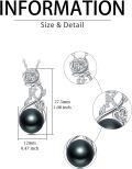 wholesale Rose Black Pearl Necklace Sterling Silver Black Pearl Rose Initial A To Z Letter Pendant Necklace Anniversary Jewelry Christmas Valentine Birthday Gifts For Women Wife Her Mom -0-3