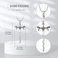 wholesale 925 Sterling Silver Dragon Sword Cross Pendant Necklace with Orange Stone & Chain (45 cm)-0-5