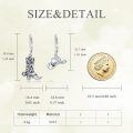wholesale 925 Sterling Silver Cowgirl Boots & Hats Drop Earrings - Western Bohemian Style Jewelry for Women-0-4