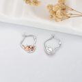 wholesale 925 Sterling Silver Rose Gold Plated Axolotl Animal Hoop Earrings for Women Girls Gift Idea-0-4