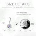 wholesale 925 Sterling Silver Multi-Color Crystal Mandala Drop Earrings Yoga Jewelry-0-4