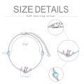 wholesale 925 Sterling Silver Cute Moon Rabbit Anklet-0-4