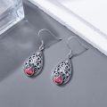 wholesale 925 Sterling Silver with Teardrop Birthstone Vintage Filigree Earrings-0-2