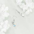 wholesale 925 Sterling Silver Blue Moonstone Musical Note Dangle Earrings-0-4