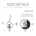 wholesale 925 Sterling Silver Leverback Earrings Wholesale with Cats and Crescent Moon Design-0-3