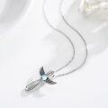 wholesale 925 Sterling Silver Opalite Winged Infinity Cross Necklace for Women Gifts-0-3