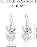 wholesale 925 Sterling Silver Pearl Octopus Drop Dangle Earrings for Women Christmas Gift-0-1